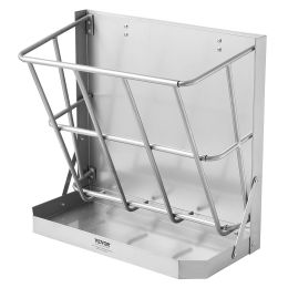 VEVOR Wall Mounted Goat Hay Feeder 2 in 1 Hay and Grain Feeder 21 Gallons