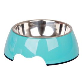 Separable Stainless Steel Pet Bowl Feeding Tray Dog Bowl Puppy Feeders, Blue (SKU: KE-PET3024199011-JELLY00406)