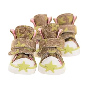 Well Design Army Green Star Pattern Jean Pets Shoes Dogs Boots for Summer (SKU: PS-PET3024169011-ALIEN00960)