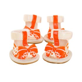 Large Size Orange Dogs Boots with Bow Tie Decoration Pets Shoes (SKU: PS-PET3024169011-ALIEN00974)