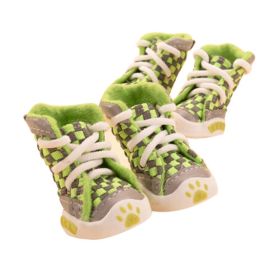 Dogs Boots with Paw Print Pets Shoes Green Style Size M (SKU: PS-PET3024169011-ALIEN00965)