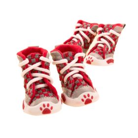 Paw Print Mesh Weaving Pets Shoes Dogs Boots for Medium Size (SKU: PS-PET3024169011-ALIEN00964)
