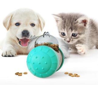 Portable Pet Chew Toy Tumbler, Puzzle Slow Food Leakage Ball, Cat Dog Food Dispenser Slow Feeder, Pet Food Snack Leakage Toy (Color: Blue)