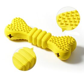 Interactive Dog Toy, Pets Dog Snack Dispenser Interactive Dog Toy Dog Treat Dispensing Yummy Bone Feeder Toy Dog Chew Toy (Color: yellow)