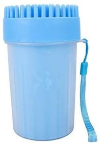 Pet Portable Paw Cleaner Dog Paw Washer Cup Paw Cleaner for Cats and Small / Medium / Large Dogs (Color: BlueSize)
