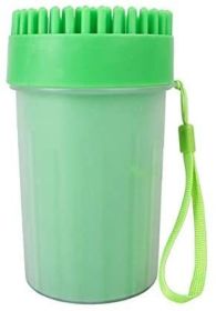 Pet Portable Paw Cleaner Dog Paw Washer Cup Paw Cleaner for Cats and Small / Medium / Large Dogs (Color: Greensize)