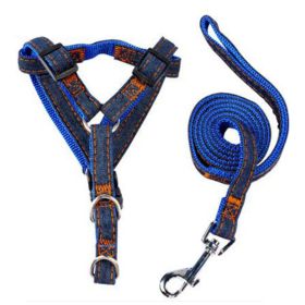 Durable Dog Collar Leash Chest Strap Training Dog Cat Cowboy Leash Rope For Puppy Pet(6LB), Blue (SKU: KE-PET2975433011-TINY04368)