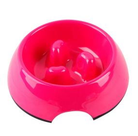 Pet Supplies Pet Bowl Dogs/Cats Bowl Slow Food Bowl Rose Red, Medium (Variation Theme 5808: SKU)