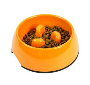 Pet Supplies Pet Bowl Dogs/Cats Bowl Slow Food Bowl Orange, Mudium (PS-PET2975353011-YOUNG00882: Variation Theme 5807)