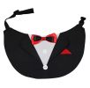 Manual Suit Shaped Dog Wedding Collars Pet Grooming Triangle Bandana BLACK, L