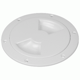 Sea-Dog Quarter-Turn Smooth Deck Plate w/Internal Collar - White - 6" (SKU: 77457)