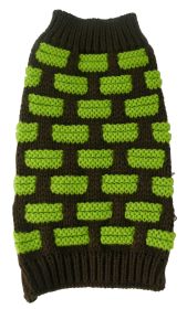 Fashion Weaved Heavy Knit Designer Ribbed Turtle Neck Dog Sweater (size: X-Small)