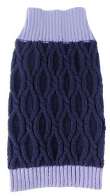 Oval Weaved Heavy Knitted Fashion Designer Dog Sweater (size: large)