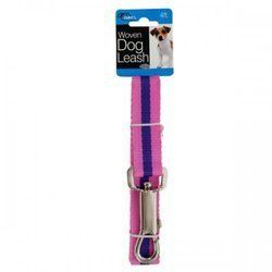 Fashion Pink Woven Nylon Dog Leash (pack of 12) (SKU: KL21141)