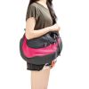 Pet Dog Sling Carrier Breathable Mesh Travel Safe Sling Bag Carrier for Dogs Cats Rose Red XH