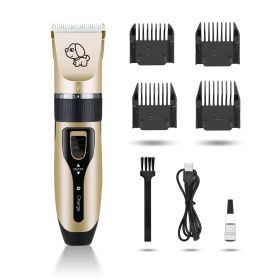 IK Pet Clippers , Rechargeable Cordless Electric Trimmer Grooming Clippers Set (Color: Gold)
