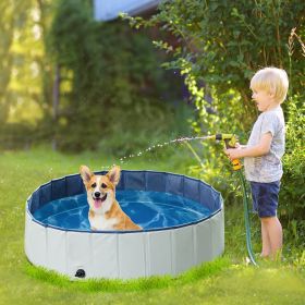 Foldable Pet Bath Pool, Collapsible Dog Bathing Tub, Kiddie and Toy Pool for Dogs Cats and Kids (size: middle)
