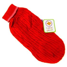 Fashion Pet Cable Knit Dog Sweater - RedST80015 (Default: Default)