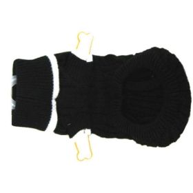 Fashion Pet Cable Knit Dog Sweater - Black (Default: Default)