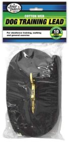 Four Paws Cotton Web Dog Training Lead 10 Long x 5 8 W Black (Default: Default)