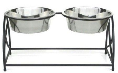Butterfly Double Elevated Dog Feeder - Small (Default: Default)