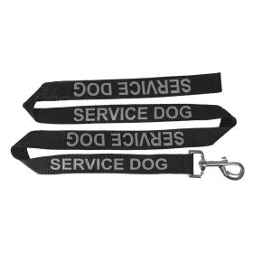Reflective Service Dog Leash 1" x 72" BLACK (Default: Default)