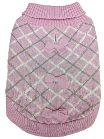 Fashion Pet Pretty in Plaid Dog Sweater Pink (Default: Default)