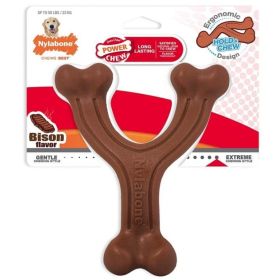 Nylabone Power Chew Wishbone Dog Chew Toy Bison Flavor Giant - 1 count (Default: Default)