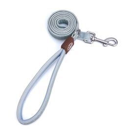 HAMATE 4FT Puppy or Dog Leash,Comfortable hand feeling and Reflective at night, with Nylon Webbing and Shiny Suede Fabric in Galaxy Sky (Color: WhiteSize)