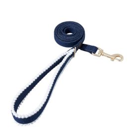 HAMATE 4FT Soft Padded Handle Puppy or Dog Leash,Heavy Duty Tangle-free Swivel Leash with double layer of high quality Denim Fabric (size: ScOLOR)