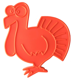 MKB Turkey Ultra Durable Nylon Dog Chew Toy for Aggressive Chewers - Orange (size: Turkey Nylon Toy - Orange)