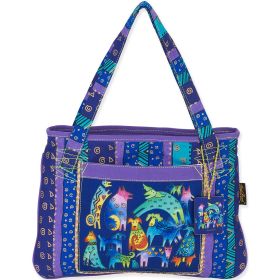 Laurel Burch Medium Tote 15"X11"-Mythical Dogs (Default: Default)