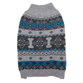 Fashion Pet Nordic Knit Dog Sweater - GrayST02378 (Default: Default)