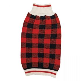 Fashion Pet Plaid Dog Sweater - RedST02372 (Default: Default)