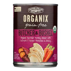 Castor and Pollux Organic Grain Free Dog Food - Turkey Dinner with Fresh Carrots and Sweet Potatoes - Case of 12 - 12.7 oz. (SKU: 1229046)