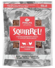 Phelps Pet Products Squirrel Brain Health Beef and Chicken Dog Treats (Default: Default)