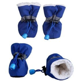 Dog Boots 4 PCS Set (Color: BlueSize)