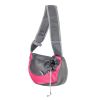 Pet Dog Sling Carrier Breathable Mesh Travel Safe Sling Bag Carrier for Dogs Cats Rose Red XH